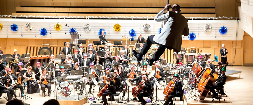 Flyvende dirigent og orkester